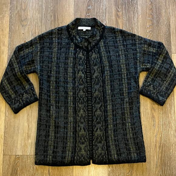 Lineamaglia Cape Sweater Small Made In Italy Wool Alpaca Mohair Cottage Nordic - Picture 2 of 8